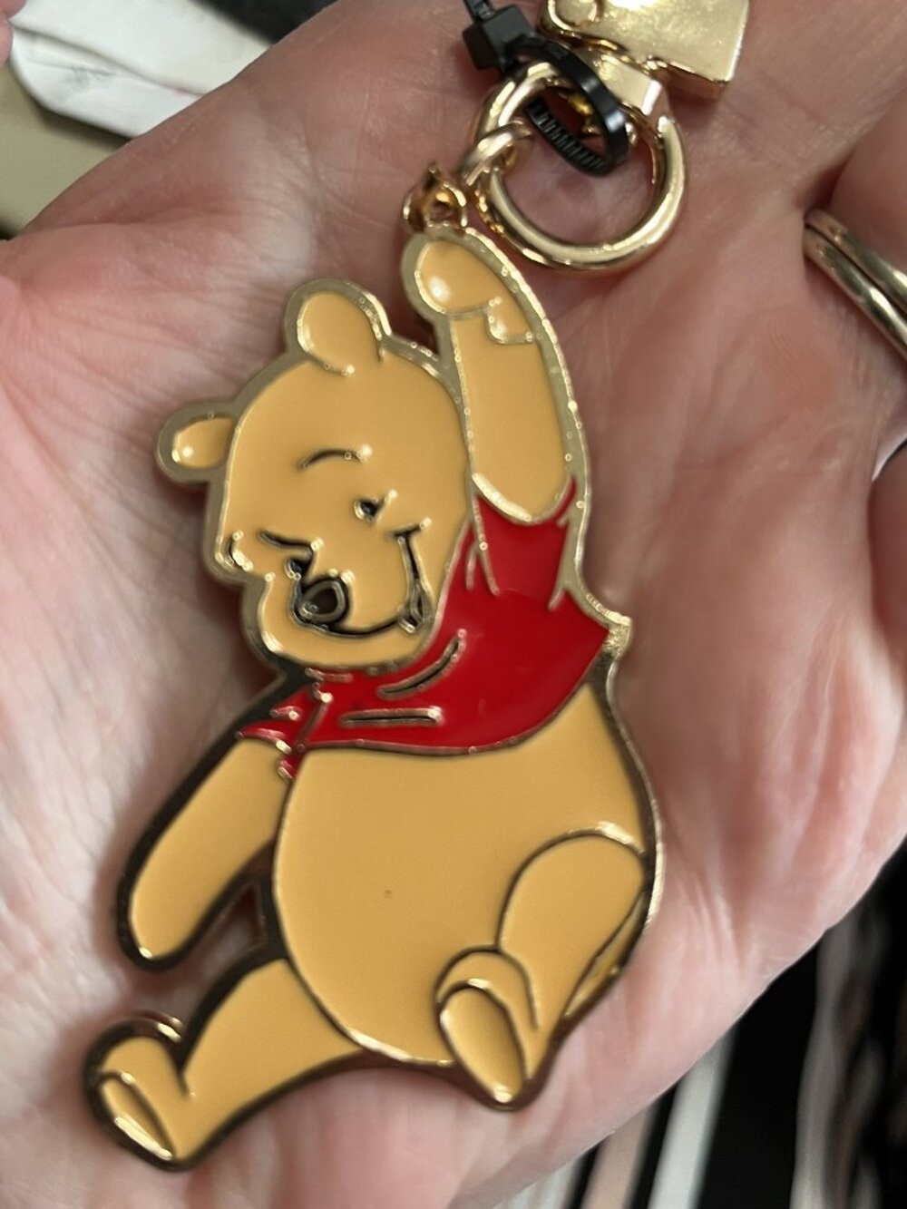 Disney Winnie the Pooh keychain charm, metal